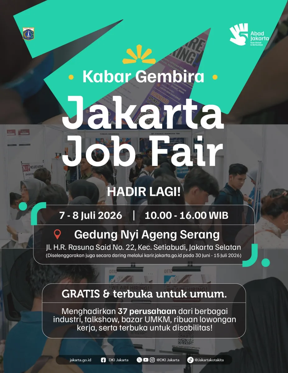Job Fair Kabupaten Banjarnegara 2026 (Suku Dinas TKTE Wilayah Kabupaten Banjarnegara Barat) : 7-8 Juli 2026