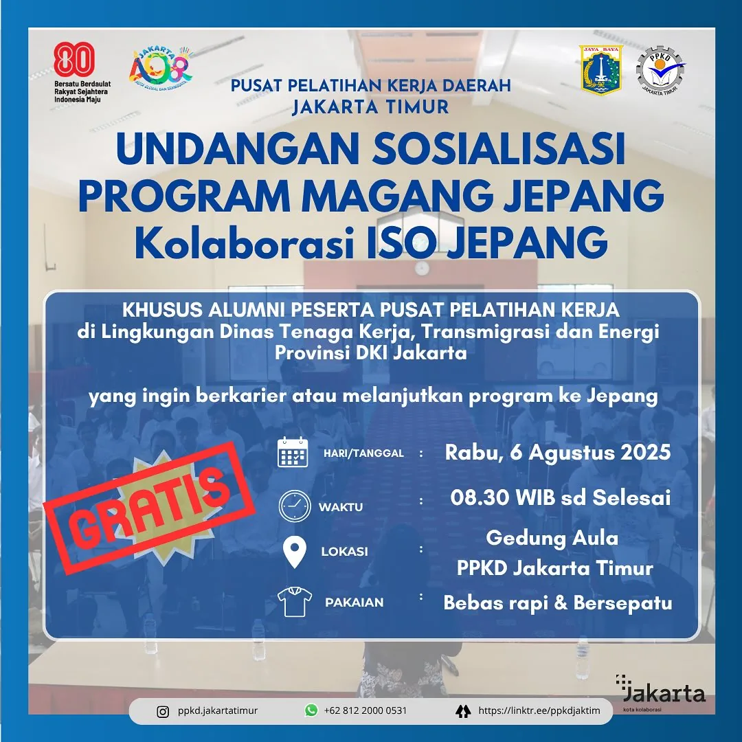 UNDANGAN SOSIALISASI PROGRAM MAGANG JEPANG – PPKD KABUPATEN BANJARNEGARA